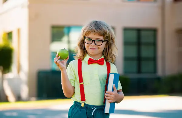 Back School Cute Child Girl Backpack Going School Fun — Stock Photo, Image