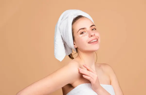 Beautiful Woman Face Isolated Studio Natural Cosmetics Skincare Beautiful Woman — Stock Photo, Image