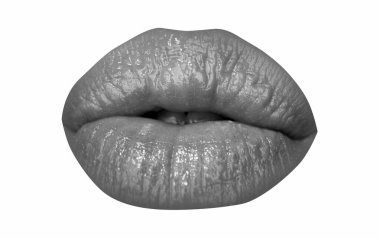 Aşırı kapalı ağız, makro seksi dudak