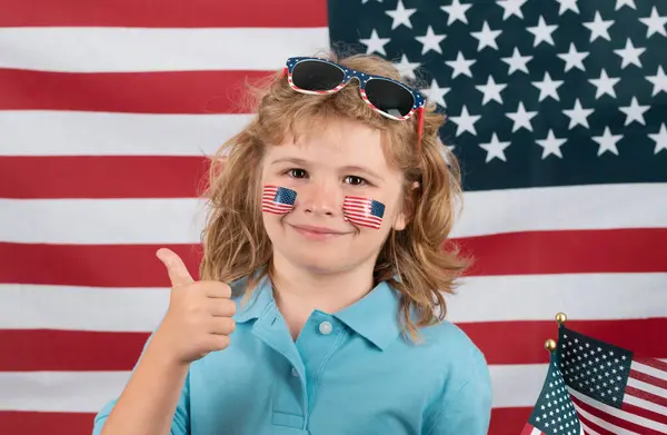 Kid Celebration Independence Day 4Th July United States America Concept — Stock Photo, Image