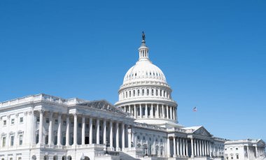 Washington 'daki Amerikan Kongre Binası. Capitol Binası. Washington, DC 'deki ABD Ulusal Kongre Binası. Amerikan tarihi