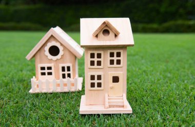 Komşunun evi konsepti. Bina, apartman, inşaat ve mimarlık işi