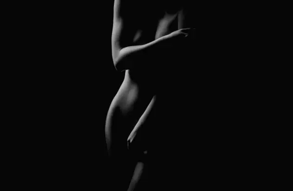 Naken Sexig Kropp Naken Kvinna Sensuell Topless Kropp Förförisk Sexig Stockbild