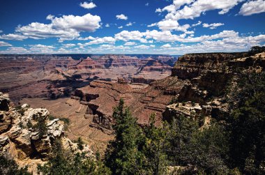 Scenic view of Grand Canyon. Overlook panoramic view National Park in Arizona. Valley view at dusk clipart