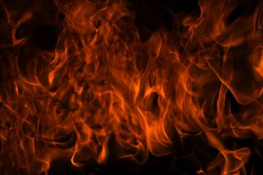 Sanat arkaplanda yanan ateş alevi
