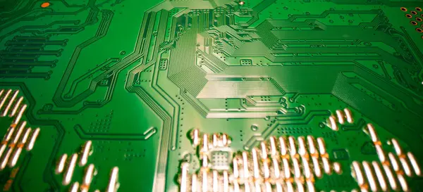 stock image Electronic circuit board technology background. Electronic plate pattern. Circuit board, electrical scheme. Technology background. Electronic microcircuit with microchips and capacitors taken