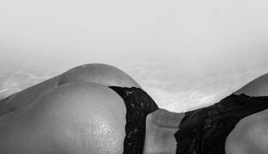 Beautiful womans buttocks. Sexy hot young woman ass in lingerie. Beautiful slim woman butt