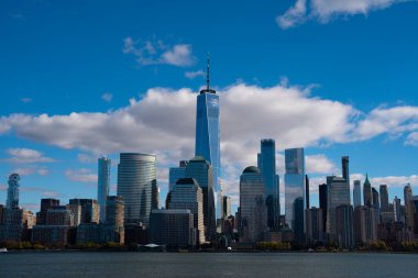 New York City silueti, ABD 'de Manhattan şehri.