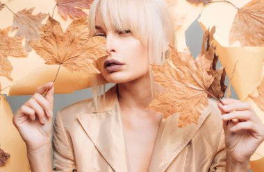 Mockup marka. Logo için senin. Promosyon ürünleri. Senin metin için yer. Sonbahar satış veya 