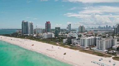 Miami Beach, Florida 'nın hava manzarası.