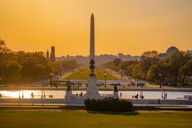 Washington Anıtı, Washington DC, Amerika Birleşik Devletleri. Washington DC 'deki anıt. DC 'deki tarihi Washington anıtı