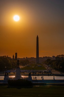 Washington Anıtı, Washington DC, Amerika Birleşik Devletleri. Washington DC 'deki anıt. DC 'deki tarihi Washington anıtı