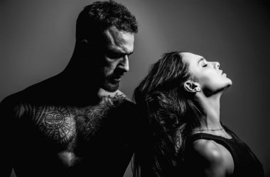 Sexy moments. Romantic couple in love dating. Man embracing woman in the tender passion. Sexy couple in sensual love. Foreplay and love games of sexy couple. Sexy seduction. Erotic people concept