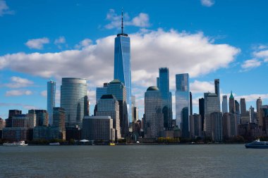 New York City silueti, ABD 'de Manhattan şehri.