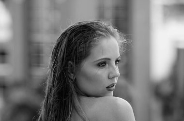 Güzel kadın. Kadın mankenin güzel yüzü