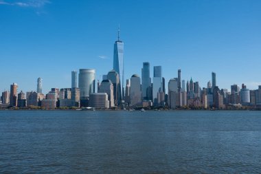 Manhattan 'ın ortasındaki New York şehrinin manzarası.