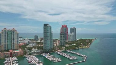 Miami Beach, Florida 'nın insansız hava aracı görüntüsü