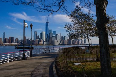 New York City silueti, ABD 'de Manhattan şehri.