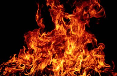 Ateş hareketinin soyut dokusu soyut. Yanan ateş, yanan arka plan