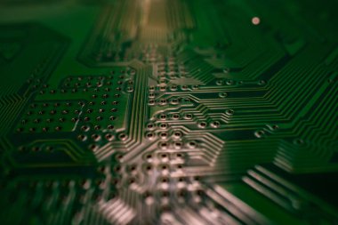 Devre kartı, elektronik ana kart. Dijital mühendislik konsepti, yüksek teknoloji konsepti. Teknik arkaplan