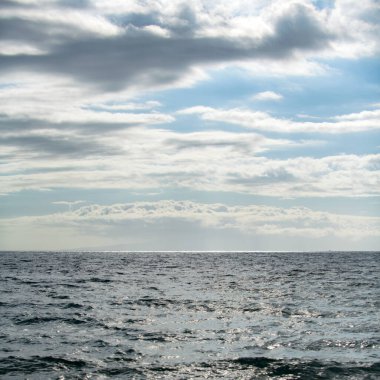 Hawaii 'de tropik mavi okyanus. Arka planda temiz ve berrak sularda yaz denizi. Dalgalar konsept tasarımı