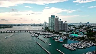 Miami Sahili 'nin havadan görünüşü, Güney Sahili. Florida mı? ABD