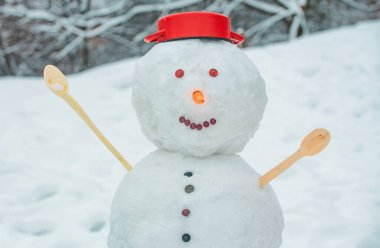 Noel menüsü. Komik Noel kardan adam - şef aşçı