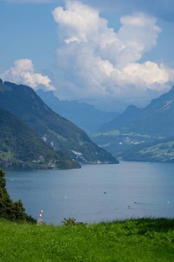 Alps mountains and like in Switzerland. Alps nature in Switzerland. Swiss Alps. Panoramic of the nature of Switzerland. Nature of Swiss lakes. Switzerland scenic landscape. Alps Nature background clipart