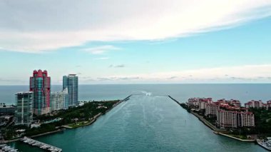 Miami Sahili 'nin havadan görünüşü, Güney Sahili. Florida mı? ABD