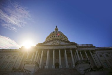 Washington, DC ABD 'nin başkentidir. Washington DC 'deki eyalet başkenti binaları. Washington 'daki Kongre. Washington, DC 'deki Capitol Hill.