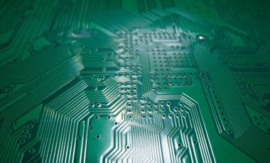 Circuit board, electronic motherboard. Digital engineering concept, hi-tech technology concept. Tech background