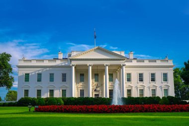 Washington 'daki Beyaz Saray. Amerikan başkanlık konutu. Federal hükümet