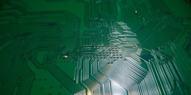 Circuit board, electronic motherboard. Digital engineering concept, hi-tech technology concept. Tech background