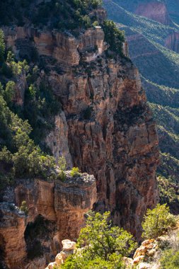 Kanyonun kayası, manzara arka planı. Kayalık dağ. Arizona ve Utah Çölü