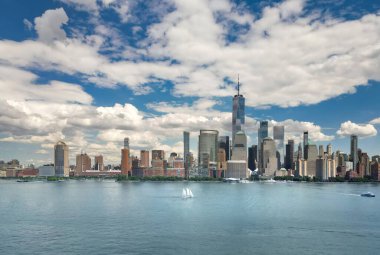 New York şehrinin gökyüzü manzarası. ABD 'de Manhattan şehri.