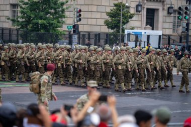 14 Haziran 2025, Washington - ABD Ordusu 250. yıldönümü. Amerikan Ordusu 'nun doğum günü. 250. ordu yıldönümü. Amerikan Askeri Yürüyüşü. Washington DC Askeri Yürüyüşü. Amerikan Silahlı Kuvvetleri. Ordu Tarihi Kutlaması
