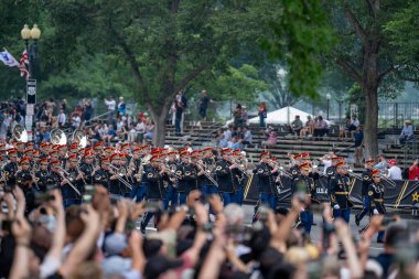 14 Haziran 2025, Washington - ABD Ordusu 250. yıldönümü. Amerikan Ordusu 'nun doğum günü. 250. ordu yıldönümü. Amerikan Askeri Yürüyüşü. Washington DC Askeri Yürüyüşü. Amerikan Silahlı Kuvvetleri. Ordu Tarihi Kutlaması