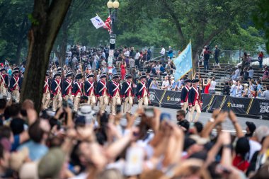 14 Haziran 2025, Washington - ABD Ordusu 250. yıldönümü. Birleşik Devletler Ordusu 250. Üst geçit gösterisi. Askeri güç. Tarihi Askeri Geçit Töreni. Vatansever Ruh. Ordu Kuvvetleri Görüntüleme
