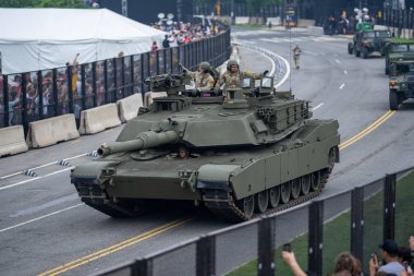 14 Haziran 2025, Washington - ABD Ordusu 250. yıldönümü. Birleşik Devletler Ordusu 250. Üst geçit gösterisi. Askeri güç. Tarihi Askeri Geçit Töreni. Vatansever Ruh. Ordu Kuvvetleri Görüntüleme
