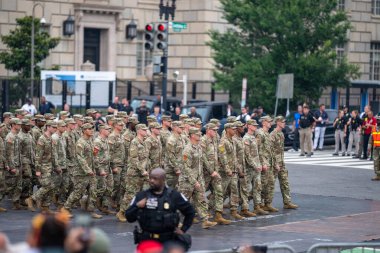 14 Haziran 2025, Washington - ABD Ordusu 250. yıldönümü. Amerikan Ordusu 'nun doğum günü. 250. ordu yıldönümü. Amerikan Askeri Yürüyüşü. Washington DC Askeri Yürüyüşü. Amerikan Silahlı Kuvvetleri. Ordu Tarihi Kutlaması