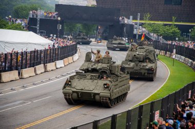 14 Haziran 2025, Washington - ABD Ordusu 250. yıldönümü. Amerikan Ordusu 'nun doğum günü. Ordu yıldönümü. Amerikan Askeri Yürüyüşü. Washington DC Askeri Yürüyüşü. Amerikan Silahlı Kuvvetleri. Ordu Tarihi Kutlaması