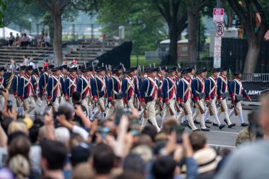 14 Haziran 2025, Washington - ABD Ordusu 250. yıldönümü. Amerikan Ordusu 'nun doğum günü. Ordu yıldönümü. Amerikan Askeri Yürüyüşü. Washington DC Askeri Yürüyüşü. Amerikan Silahlı Kuvvetleri. Ordu Tarihi Kutlaması