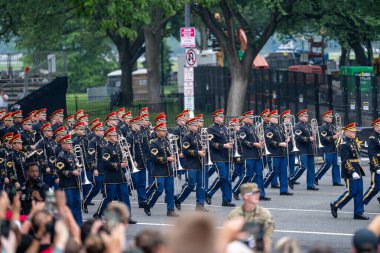 14 Haziran 2025, Washington - ABD Ordusu 250. yıldönümü. Washington DC mi? Ulusal alışveriş merkezi. Capitol Geçidi. Vatansever Kutlama. Askeri tören. Birleşik Devletler Ordusu. ABD Silahlı Kuvvetleri