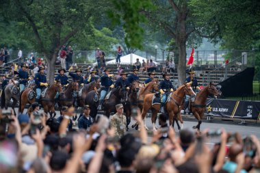 14 Haziran 2025, Washington - ABD Ordusu 250. yıldönümü. Amerikan Ordusu 'nun doğum günü. Ordu yıldönümü. Amerikan Askeri Yürüyüşü. Washington DC Askeri Yürüyüşü. Amerikan Silahlı Kuvvetleri. Ordu Tarihi Kutlaması