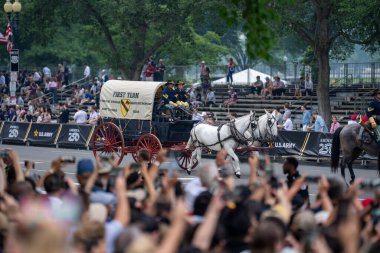 14 Haziran 2025, Washington - ABD Ordusu 250. yıldönümü. Amerikan Ordusu 'nun doğum günü. Ordu yıldönümü. Amerikan Askeri Yürüyüşü. Washington DC Askeri Yürüyüşü. Amerikan Silahlı Kuvvetleri. Ordu Tarihi Kutlaması