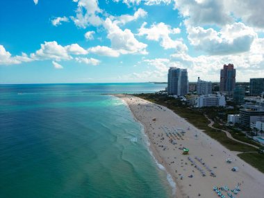 Miami Sahili 'nin havadan görünüşü, Güney Sahili. Florida
