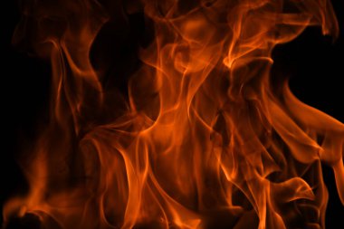 Ateş, yanan alev. Büyük yanan ateş.