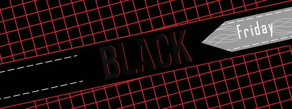 Black Friday Schwarzer Vektor Hintergrund Mit Dem Konzept Der Schwarzen — Stockvektor