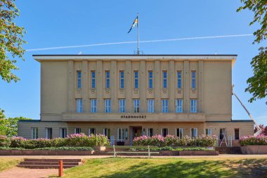 Mariehamn 'ın Cazibesi: Belediye Binası, Yaz, stadshuset.