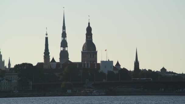 Historické Centrum Rigy Hlavní Město Lotyšska Největší Město Pobaltí Všeobecně — Stock video